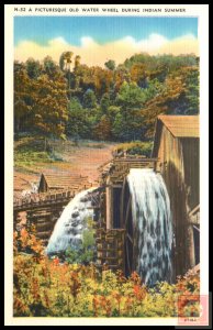 A Picturesque Old Water Wheel During Indian Summer