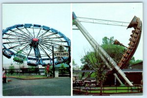 HERSHEYPARK, PA ~ Amusement Park Rides CYCLOPS & PIRATE SHIP  4x6 Postcard 