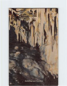 Postcard Stalactites and Flowstone, Cave Of The Mounds, Blue Mounds, Wisconsin