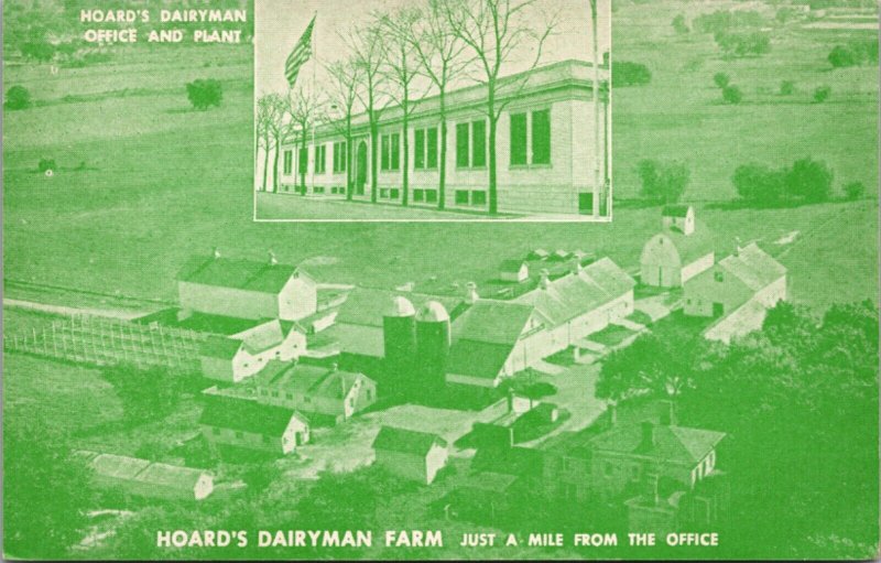 Postcard Overview of Hoard's Dairyman Farm in Jefferson County, Wisconsin