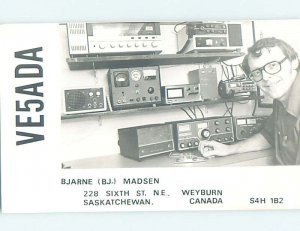 Pre-1980 RADIO CARD - CB HAM OR QSL Weyburn Saskatchewan SK AH1678