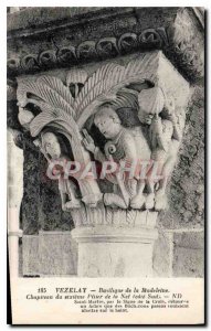 Postcard Old Vezelay Basilica Madeleine Chapiteau the sixth pillar of the nave