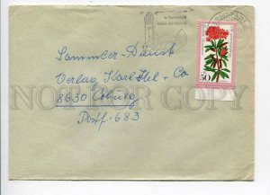 421811 GERMANY 1975 year Darmstadt ADVERTISING real posted COVER w/ flower stamp