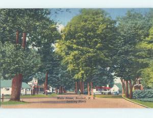 Linen HOUSES AND GAS STATION ON MAIN STREET Bartlett New Hampshire NH hs4058