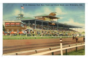 DE - Wilmington. Delaware Park Race Track & Grand Stand ca 1949