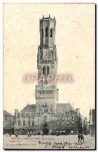 Old Postcard Bruges Belfry and halls