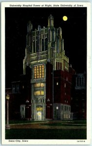M-6268 University Hospital Tower at Night State University of Iowa