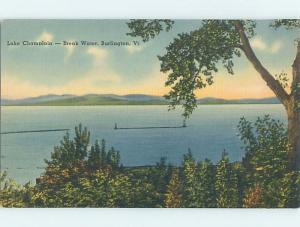 Linen LAKE SCENE Burlington Vermont VT hp6529