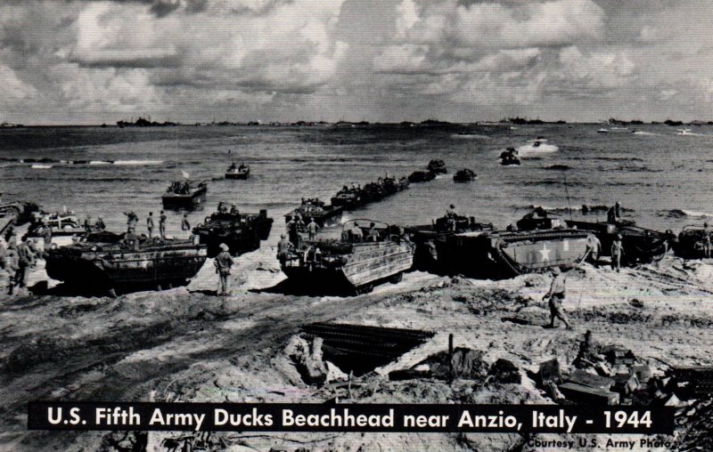 US Fifth Army Ducks Beachead Near Anzio,Italy 1944