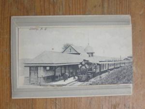 Liberty NY RR Train Station Pull Open Multi Mechanical Flap 16 Views PC