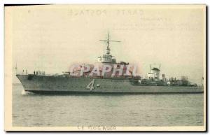 Old Postcard Boat Against destroyer Mogador double turret