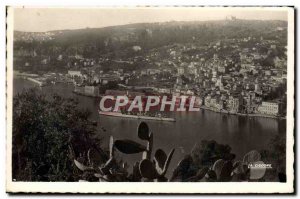 Modern Postcard Villefranche Sur Mer Vue Generale Boat