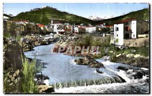 Old Postcard Amelie Les Bains Tech Valley Tech At Canigou background