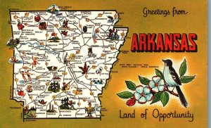 Vintage Postcard Greetings From Arkansas Land Of Opportunity And Its Cities