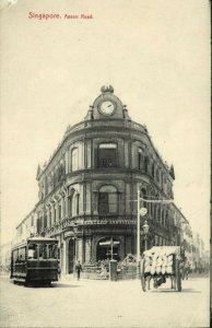 straits settlements, SINGAPORE, Anson Road, Boustead Institute, Tram (1910s)