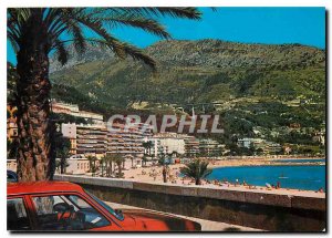 Modern Postcard Menton Garavan Riviera Beaches