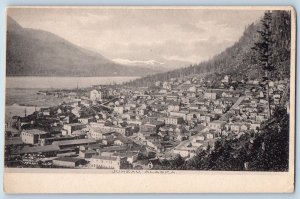 Juneau Alaska AK Postcard Bird's Eye View Of Residence Section And Mts. c1910s