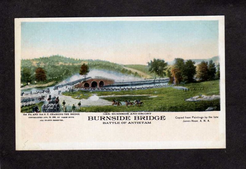 MD Battle of Antietam Sharpsburg Maryland Civil War James Hope Painting Postcard