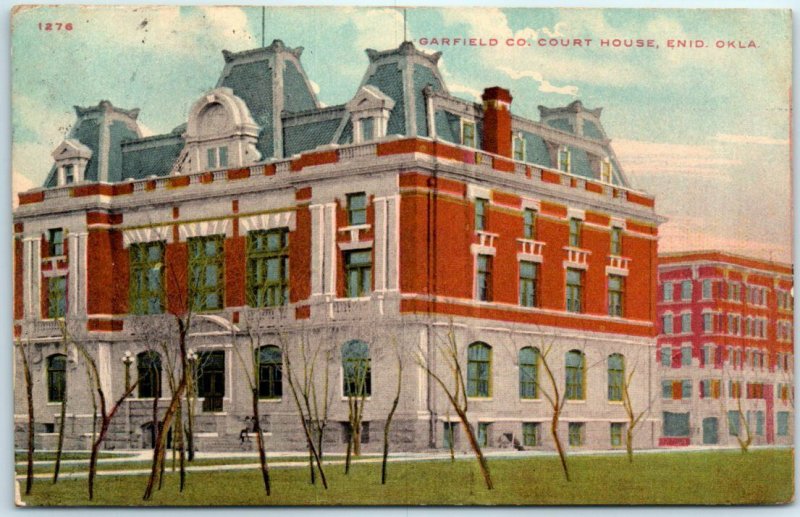 Postcard - Garfield Company Court house - Enid, Oklahoma 