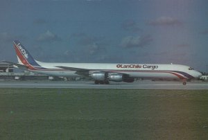 Aviation Postcard - Lan Chile Cargo CC-CDU DC8 Aeroplane, Miami Airport  RR9936