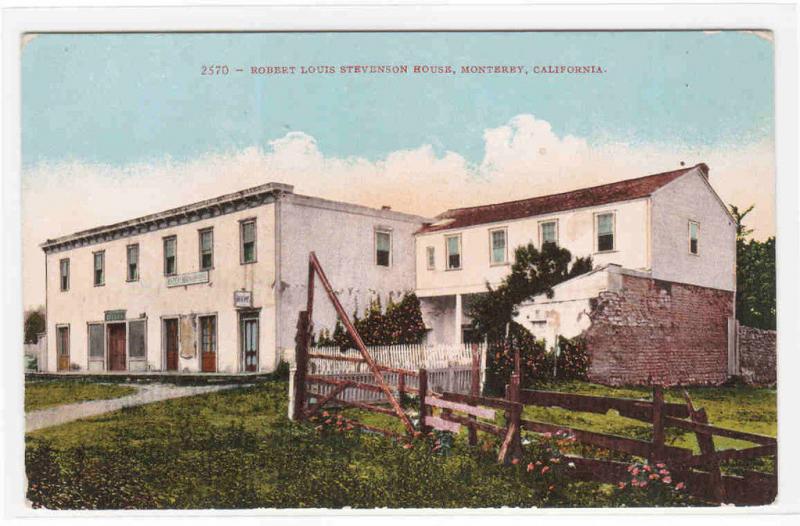 Robert Louis Stephenson House Monterey California 1910c postcard