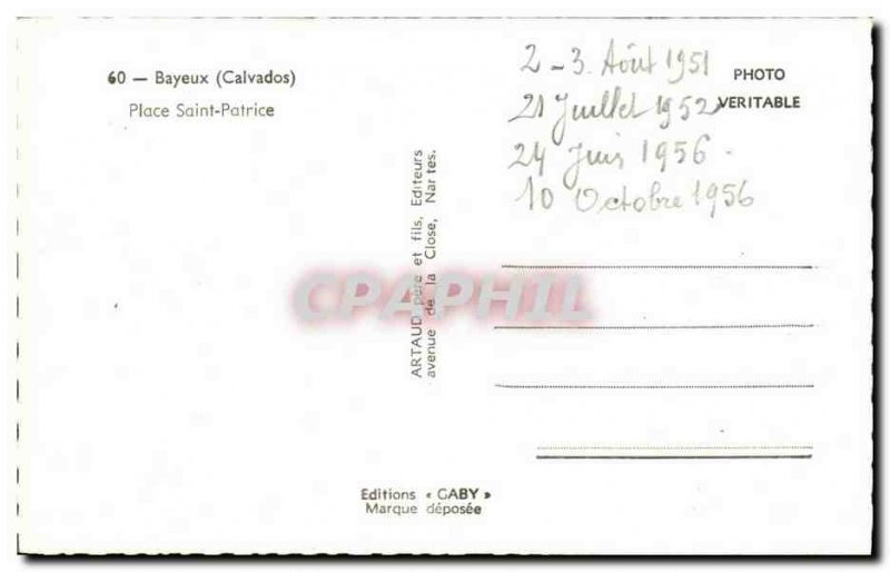 Postcard Modern Place Saint Patrice Bayeux