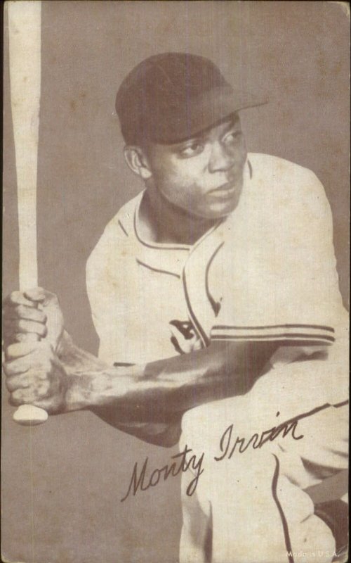 Black Baseball Player Monty Irvin Exhibit Mutoscope Card