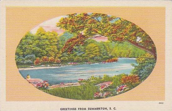 South Carolina Summerton Greetings From Summerton