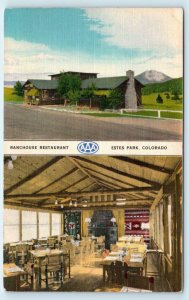 ESTES PARK, CO Colorado  RANCHOUSE RESTAURANT   c1940s Roadside Linen  Postcard