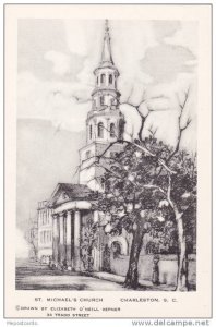 Charleston , South Carolina , 1910s ; St Michael's Church , Artist Elizabeth ...