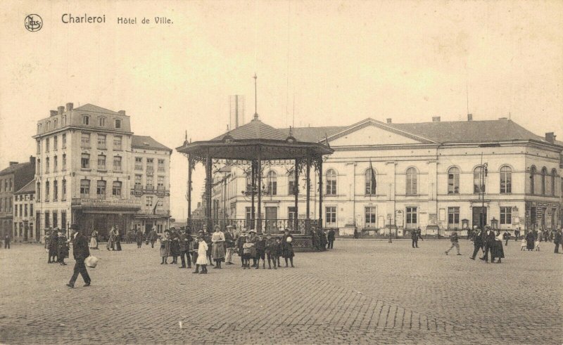 Belgium Charleroi Hotel de Ville Vintage Postcard 07.13