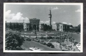 dc936 - ISTANBUL Turkey 1940s Mosque. Cars. Real Photo Postcard