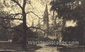 Rathaus Wien - Vienna Austria Writing On Back 