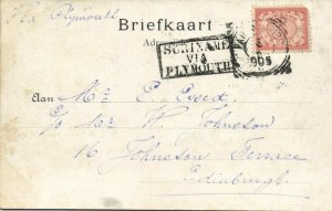 suriname, PARAMARIBO, Station Frederiksdorp (1905) Stamp Cancel