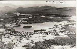 VT   ISLAND POND   AERIAL VIEW   RPPC postcard