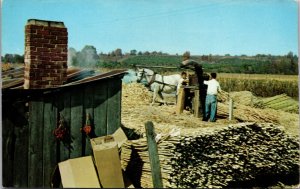 Postcard Brown County 1 Horsepower Sorghum Mill near Nashville, Indiana