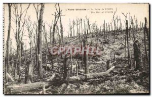 Old Postcard L & # 39Aisne devastated the mound Pinon Pinon Army