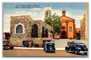 Old Guadelupe Mission Juarez Mexico Linen Postcard Y17