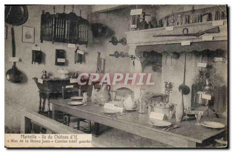 Old Postcard Marseille Ile du Chateau d & # 39If Mas of Reino Jano Kitchen