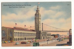 P3325 JLs vintage postcard old cars etc market st. view san francisco calif