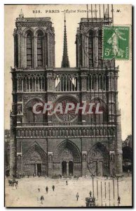 Old Postcard Paris Eglise Notre Dame