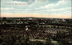 Pomona California CA View from San Jose Hills c1910 Vintage Postcard