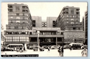 Mexico City Mexico Postcard Hotel Del Prado Trans Lux 1949 RPPC Photo