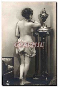 Postcard Old erotic Nude Woman