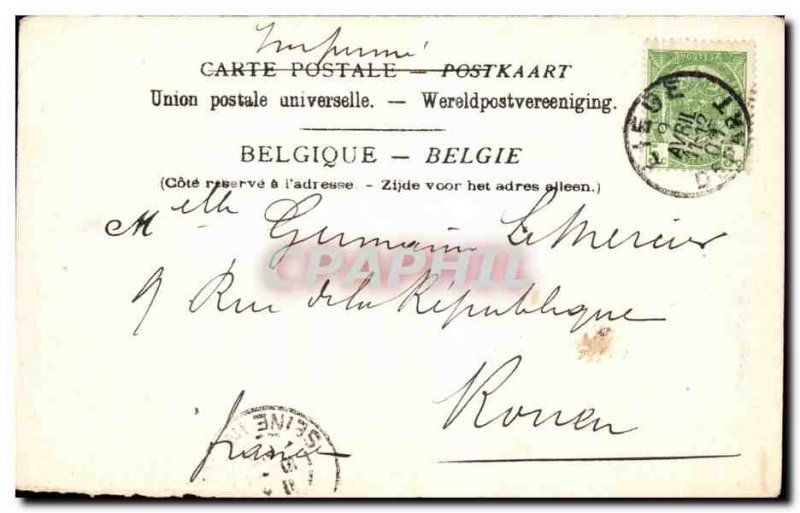 Old Postcard Liege Palace (Interior)