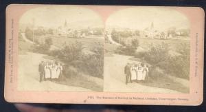 VOSSEVANGEN NORWAY NORGE MAIDENS IN COSTUME VINTAGE STEREOVIEW CARD