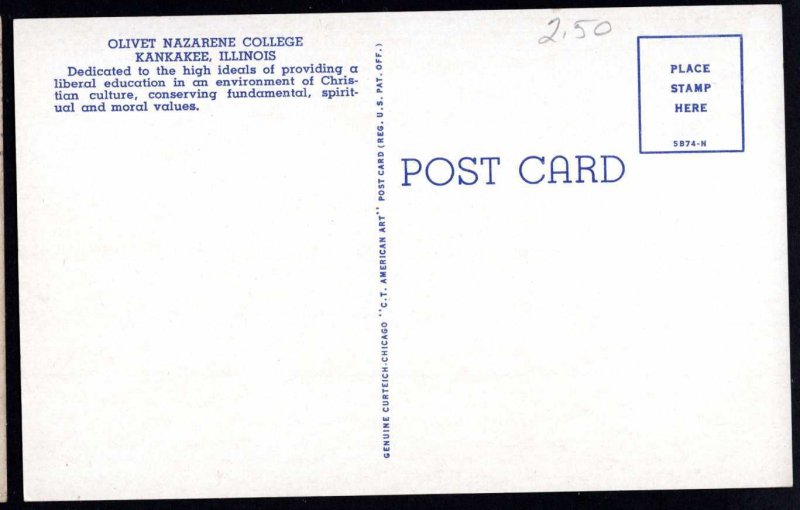 Illinois KANKAKEE Olivet Nazarene College -DB