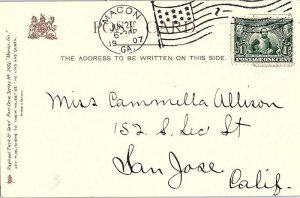 Postcard PANORAMIC SCENE Macon Georgia GA AJ5070