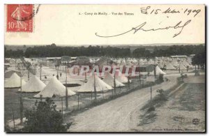 Old Postcard Militaria Camp of Mailly View tents