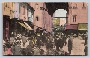 Busy Scene of a Street in Reggio VINTAGE Postcard 0530